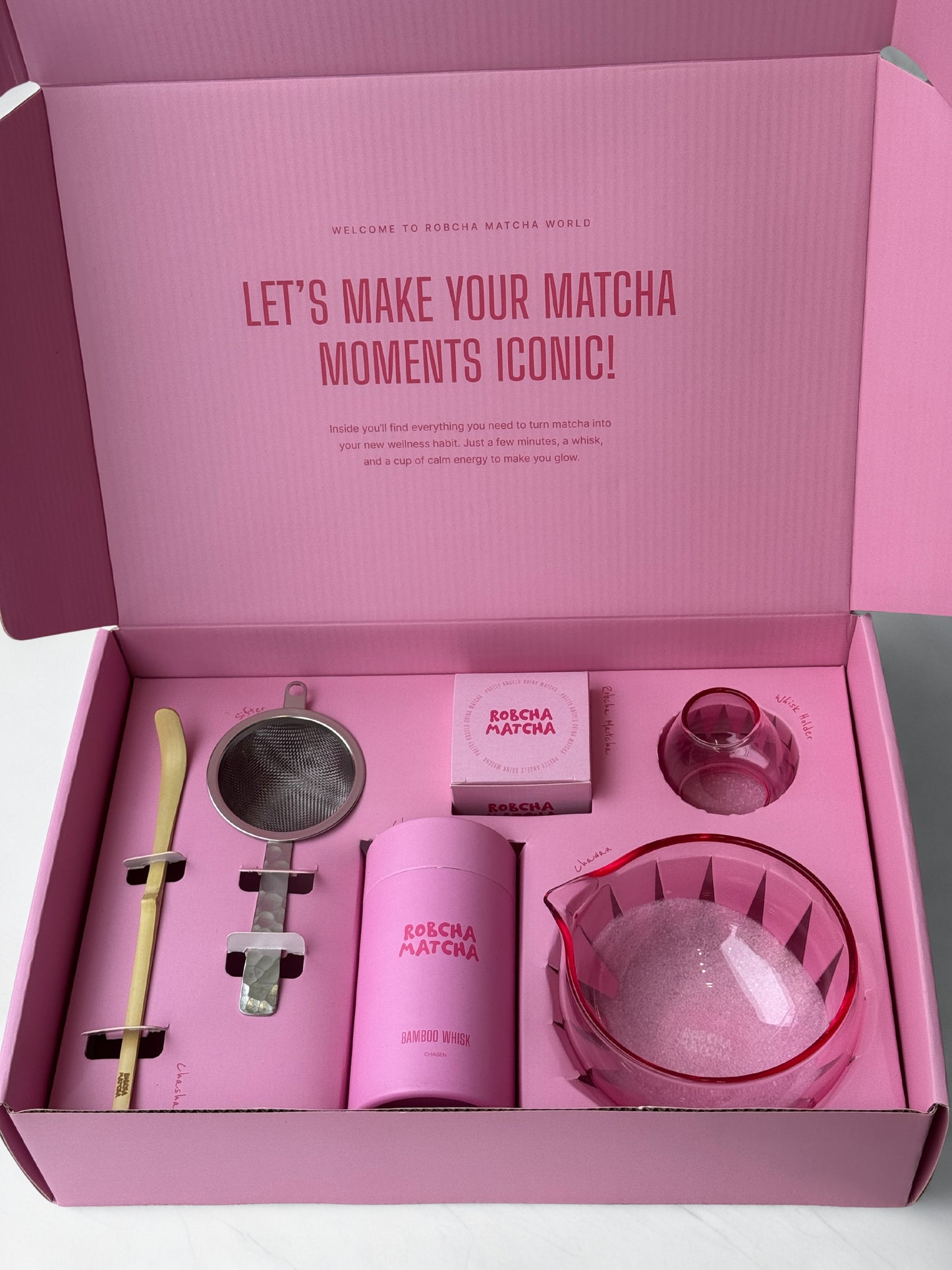 Matcha Set Pink Glass