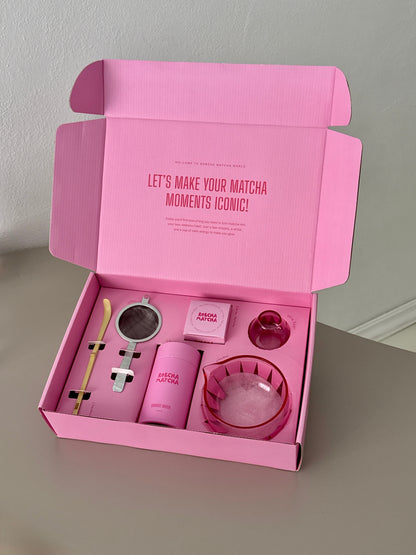 Matcha Set Pink Glass