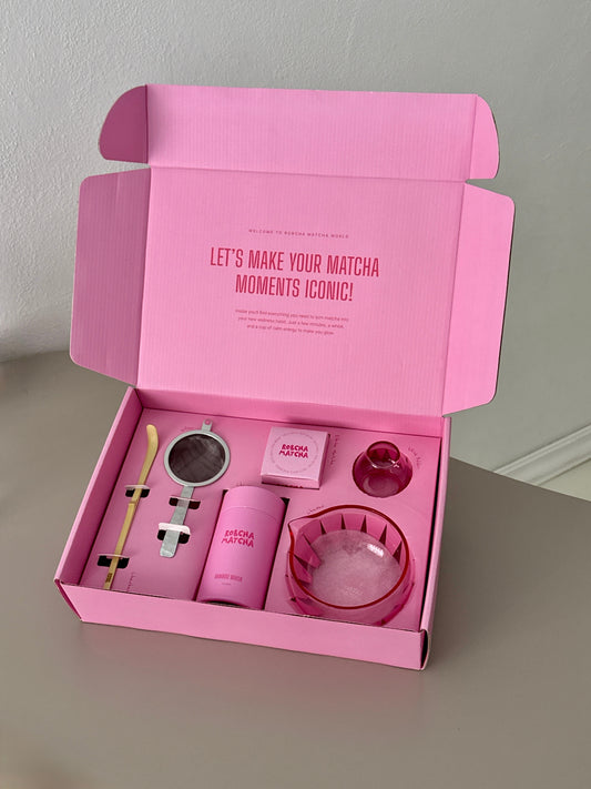 Matcha Set Pink Glass